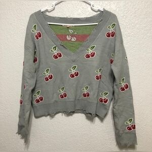 Bailey Rose cherry pattern sweater size S